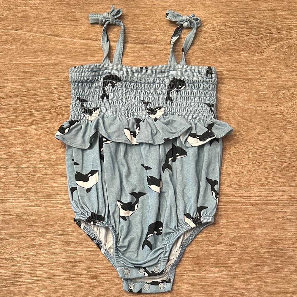 Larkspur Orca Bubble Romper